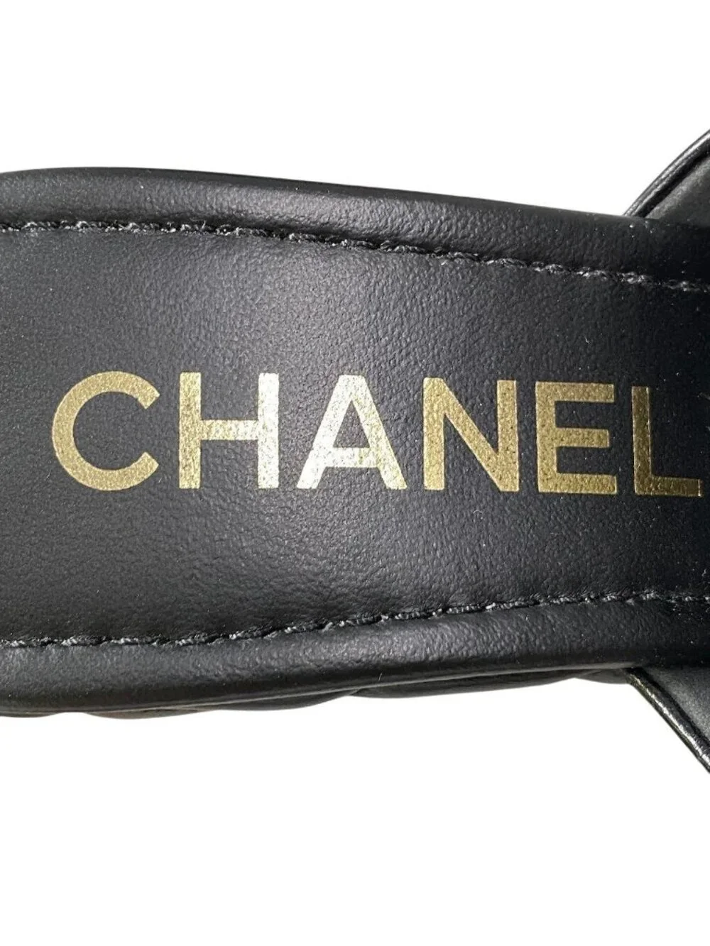 Chanel H2 Medietar Platform Sandals 36 Sizes Black Leather